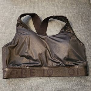 Coreio Metallic Brown Sports Bra, Size 1X NWOT